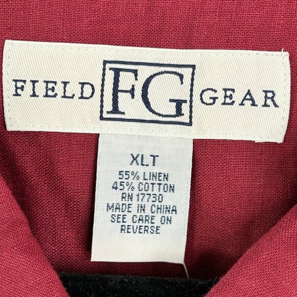 Field Gear Men's Ruby Wine Short Sleeve Collared Shirt Size XLT - NWT - Picture 2 of 6